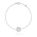 Lotus Openwork Pendant 18K Gold Bracelet