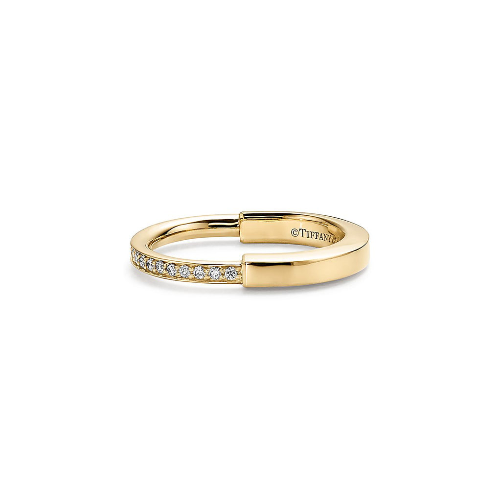 Tiffany Lock Diamonds 18K Yellow Gold Ring