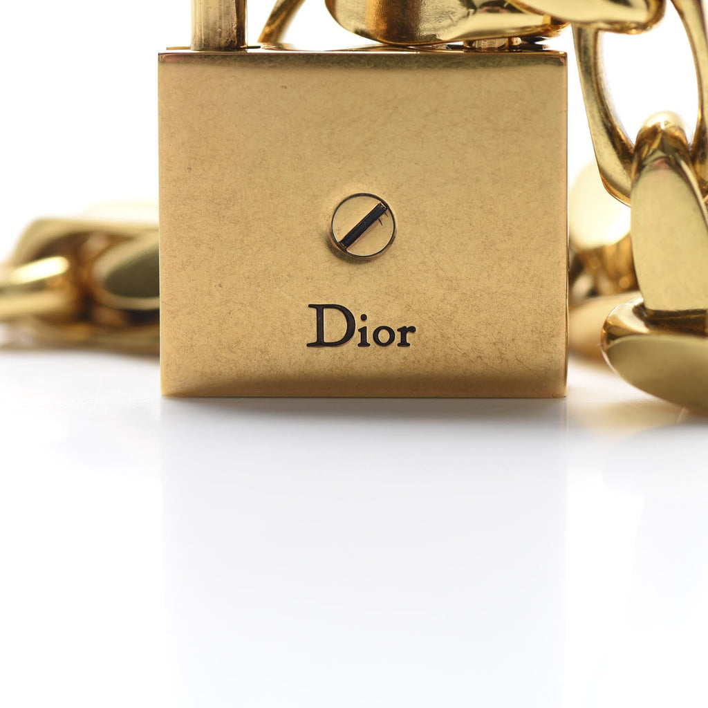 Dior Lucky Locket Choker 18K Gold Necklace