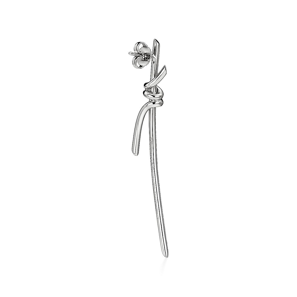 Tiffany Knot Drop Diamonds 18K Gold Earrings