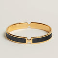 Hermes Olympe Black 18K Gold Bracelet