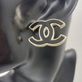 Chanel Black 18K Gold Earrings