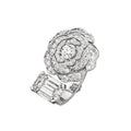 Chanel Diamond Camelia 18K Gold Ring