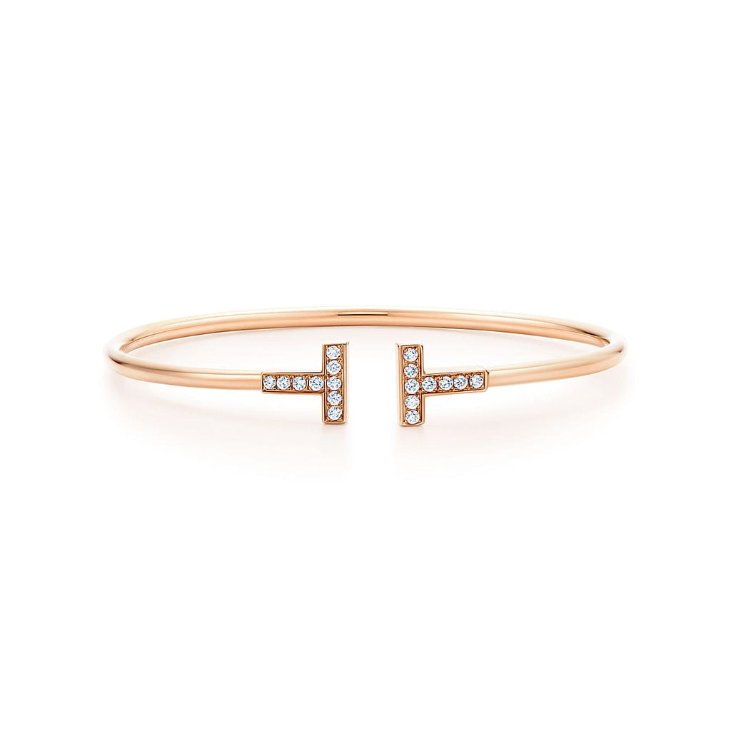 Tiffany Diamond Wire 18K Gold Bracelet