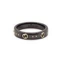 Gucci Double Icon Black Corundum 18K Gold Ring