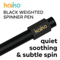 BLACK Weighted Spinner Pen with 4 refills