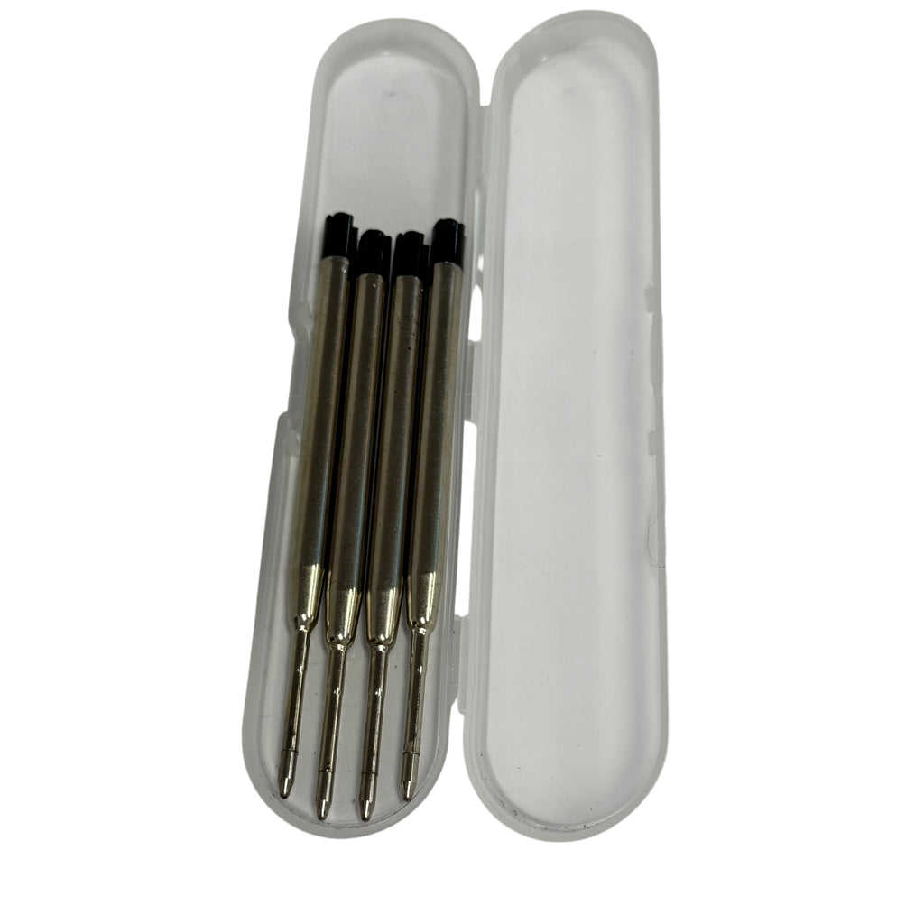 BLACK Weighted Spinner Pen with 4 refills