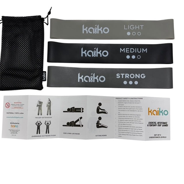 Exercise & Sensory Foot Chair Band Set  - 3 Resistance Levels