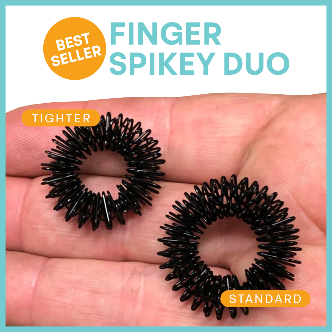 Finger Spikey Set of 10 - includes Fidget Keyring