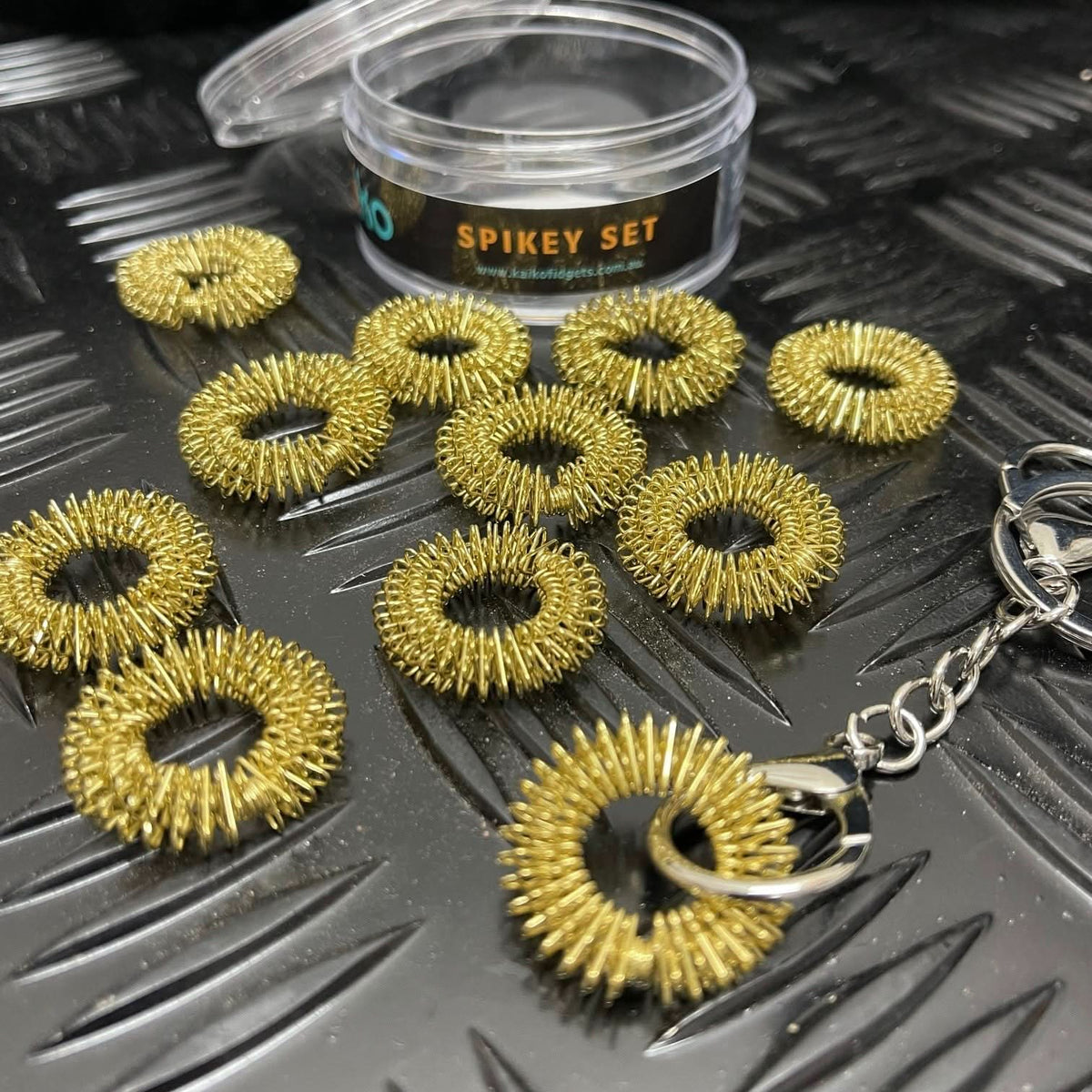Finger Spikey Set of 10 - includes Fidget Keyring