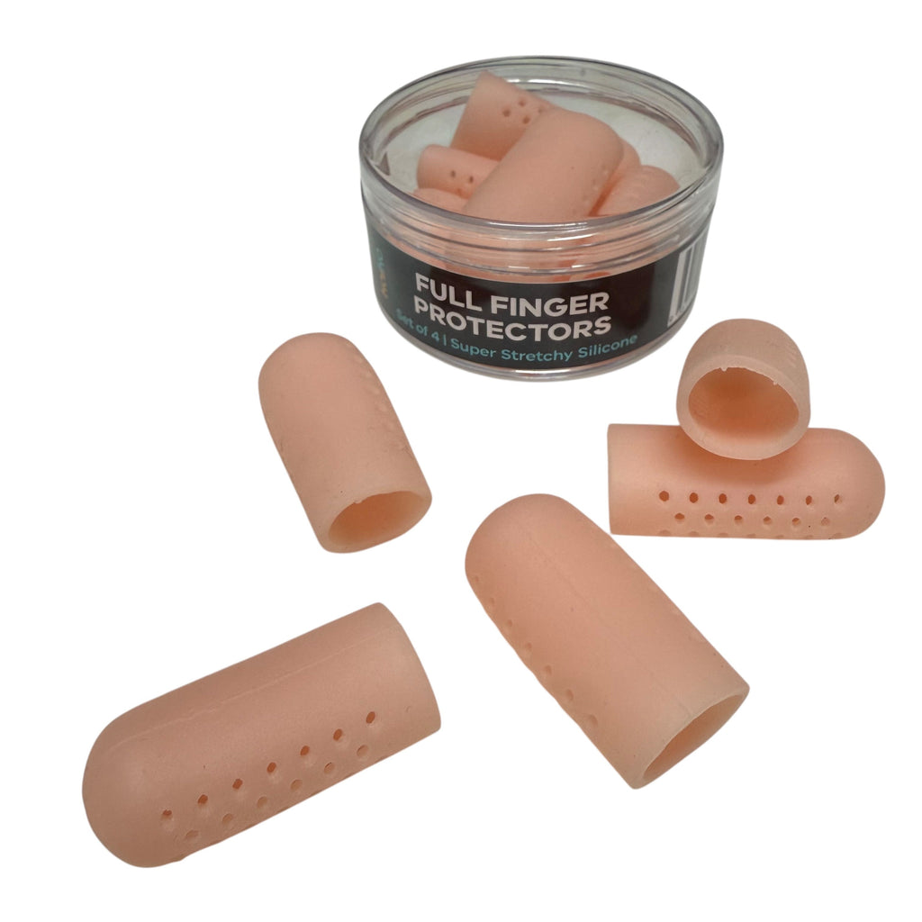 Full Finger Protectors : Set of 5  Super Stretchy Finger Protectors & Picking Support