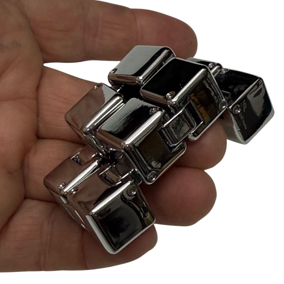 Gloss Silver MINI  Infinity Cube in Window Tin - 151 grams