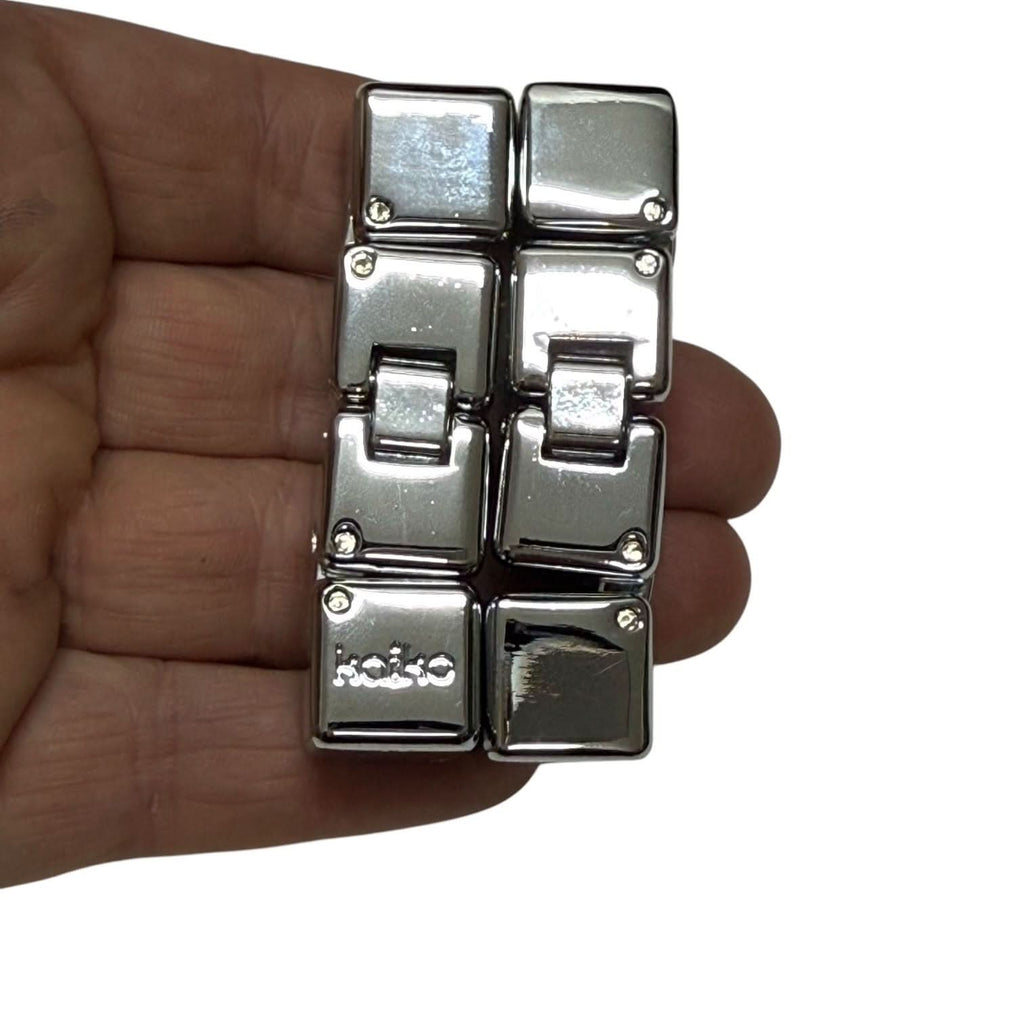 Gloss Silver MINI  Infinity Cube in Window Tin - 151 grams