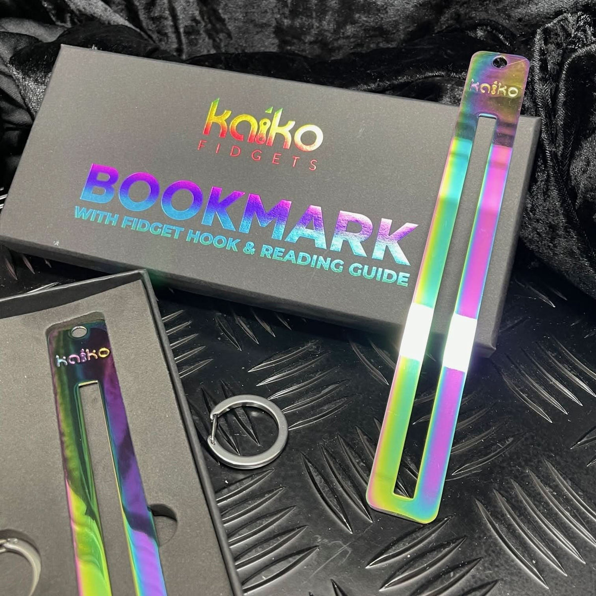 Metal Bookmark with Fidget Hook & Reading Guide   - Fidgets not included