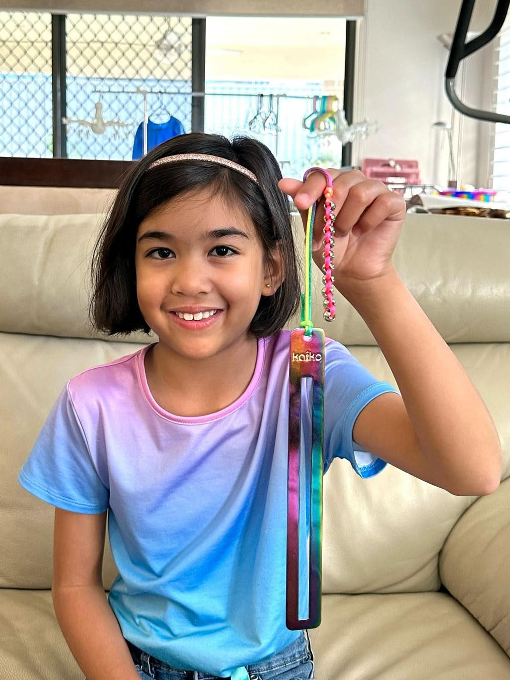 Metal Bookmark with Fidget Hook & Reading Guide   - Fidgets not included