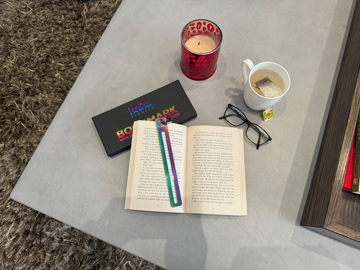 Metal Bookmark with Fidget Hook & Reading Guide   - Fidgets not included