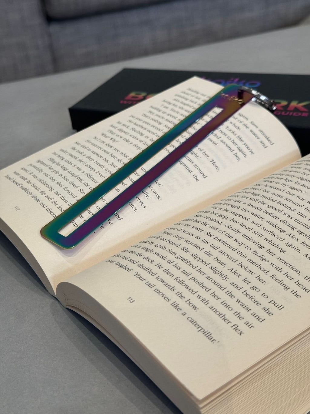 Metal Bookmark with Fidget Hook & Reading Guide   - Fidgets not included