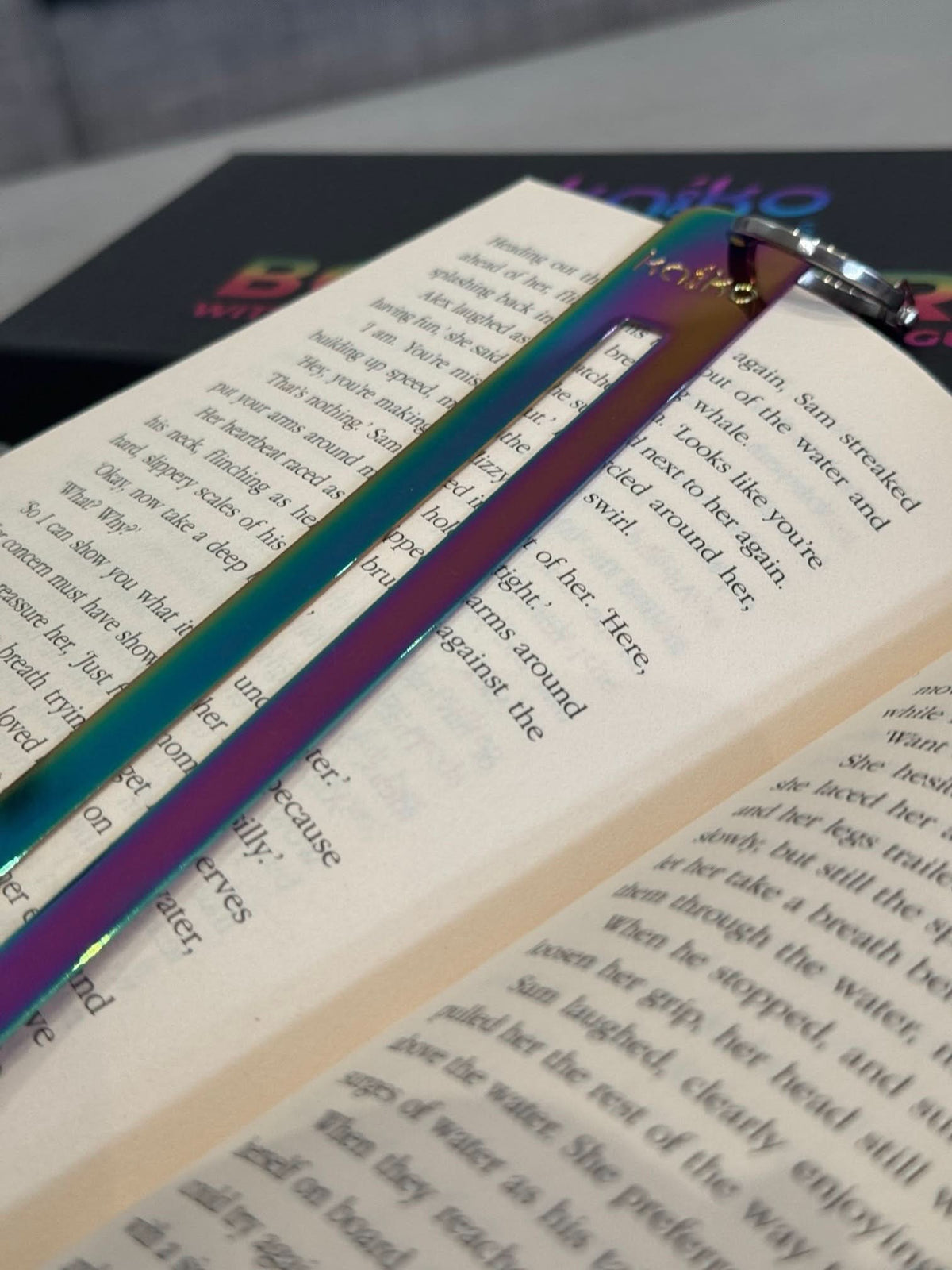 Metal Bookmark with Fidget Hook & Reading Guide   - Fidgets not included