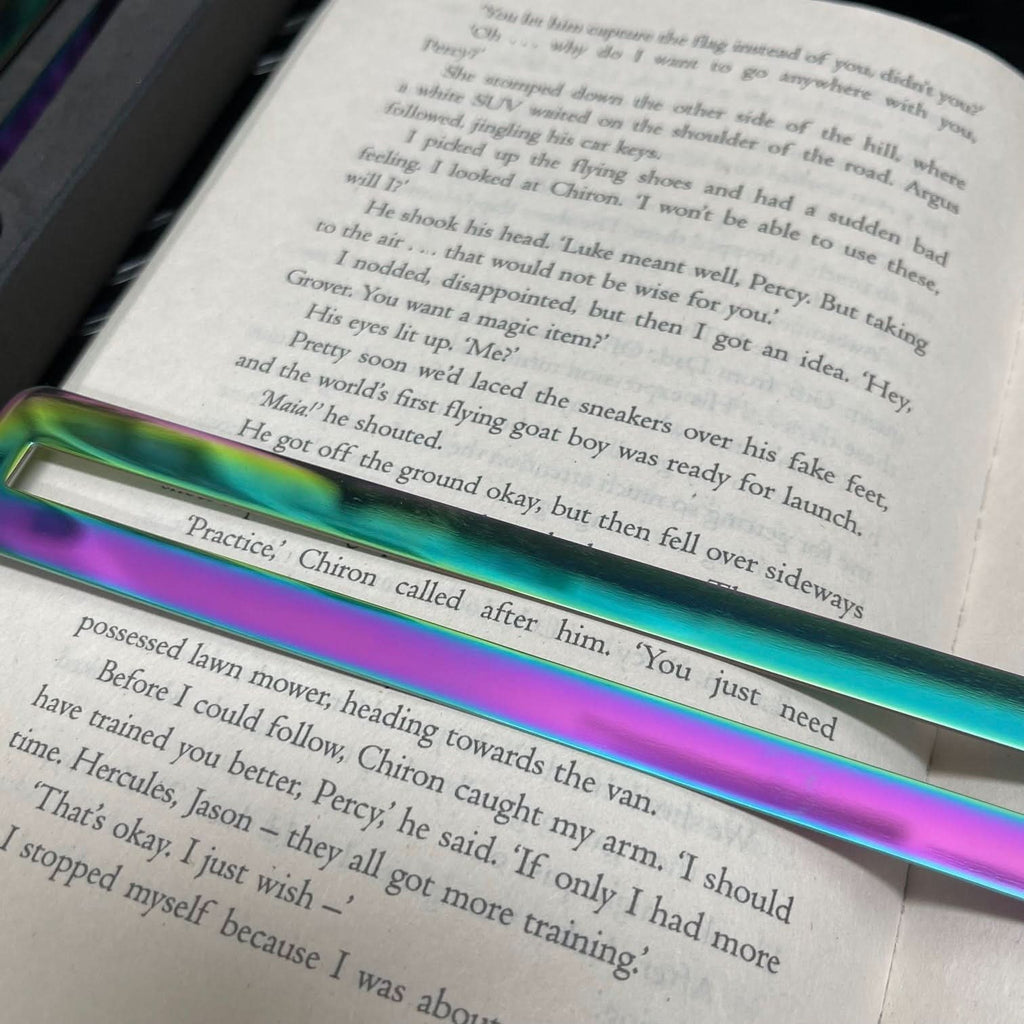 Metal Bookmark with Fidget Hook & Reading Guide   - Fidgets not included