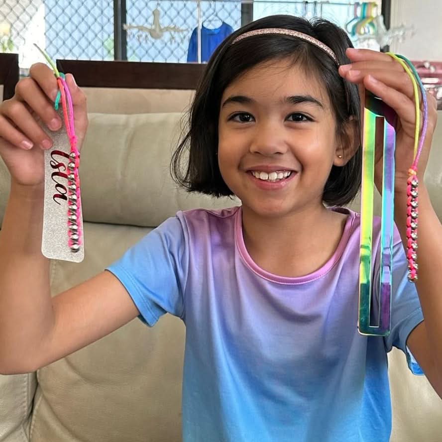 Metal Bookmark with Fidget Hook & Reading Guide   - Fidgets not included