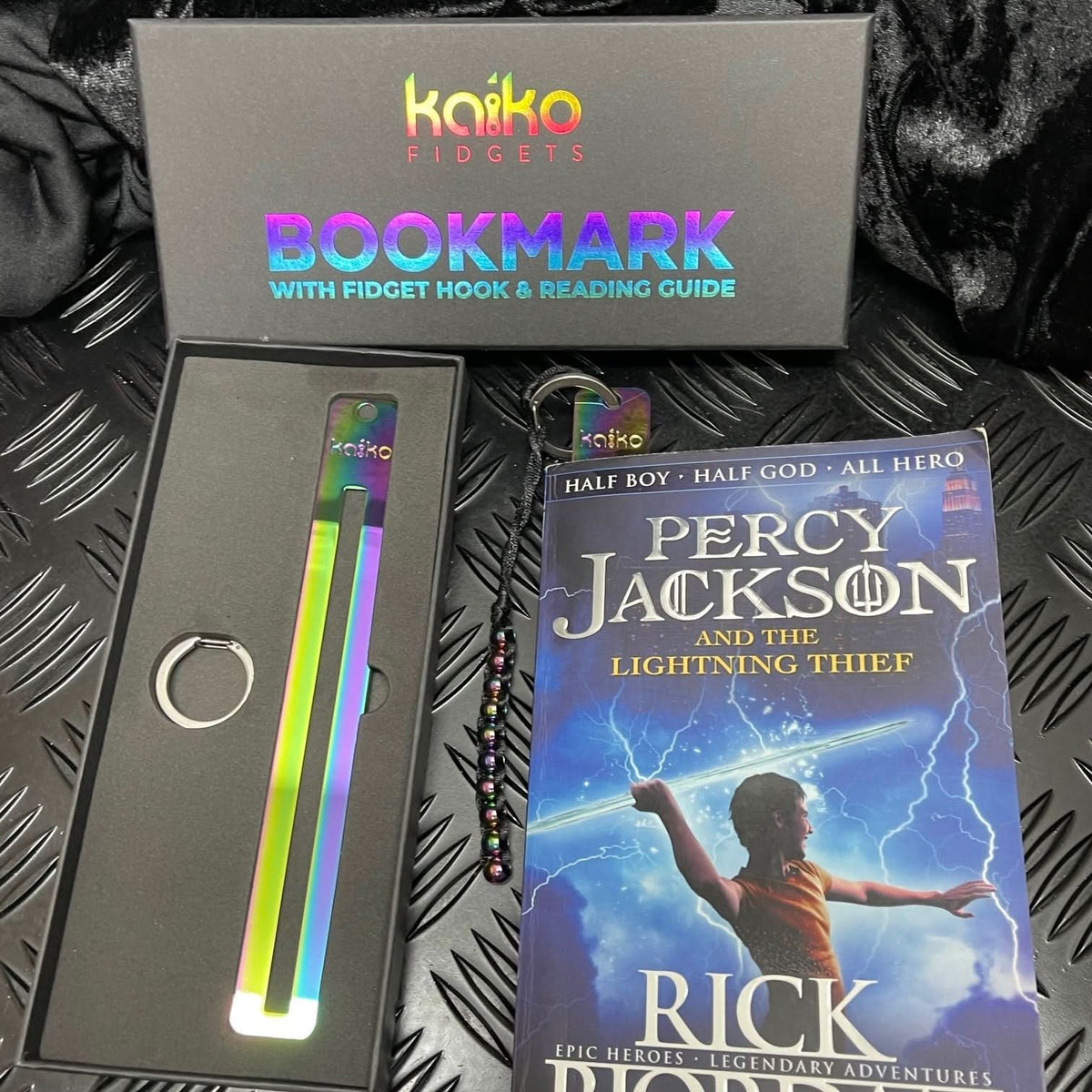 Metal Bookmark with Fidget Hook & Reading Guide   - Fidgets not included