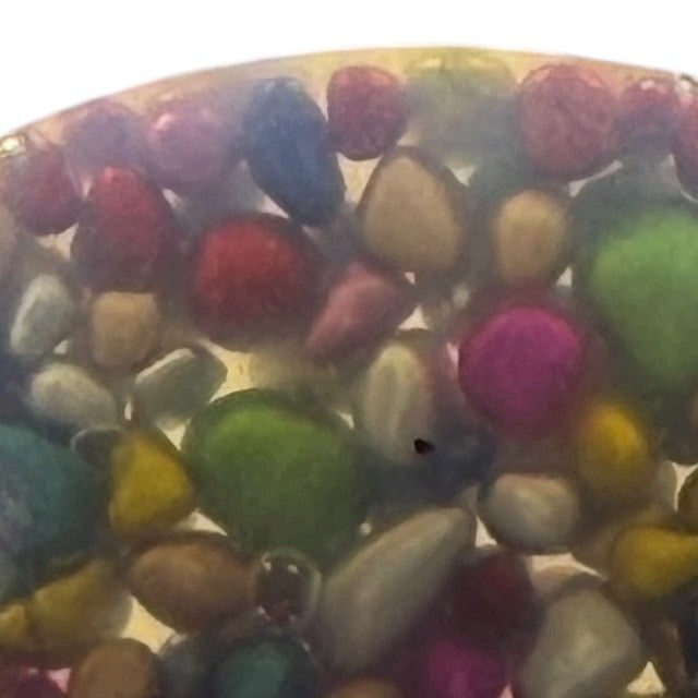 Pebble Pick 'Em Stack - pack of 3 natural painted stone discs - Picking & Popping Support