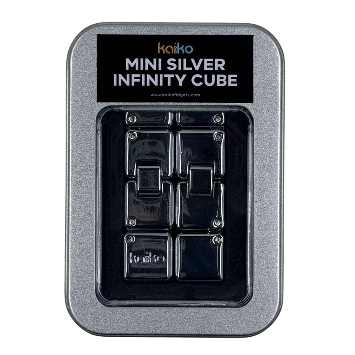 Gloss Silver MINI  Infinity Cube in Window Tin - 151 grams