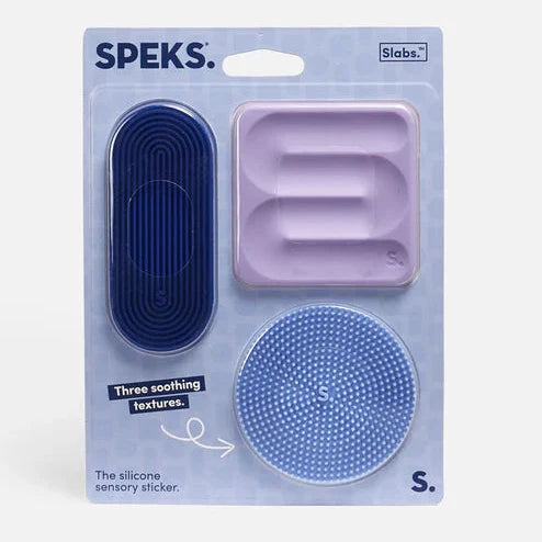Pack of 3 Purple Slabs Silicone Sensory Sticker by Speks