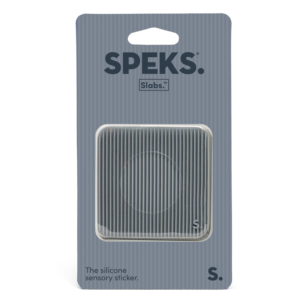 Square Dark Grey Groove Slab Sensory Sticker by Speks