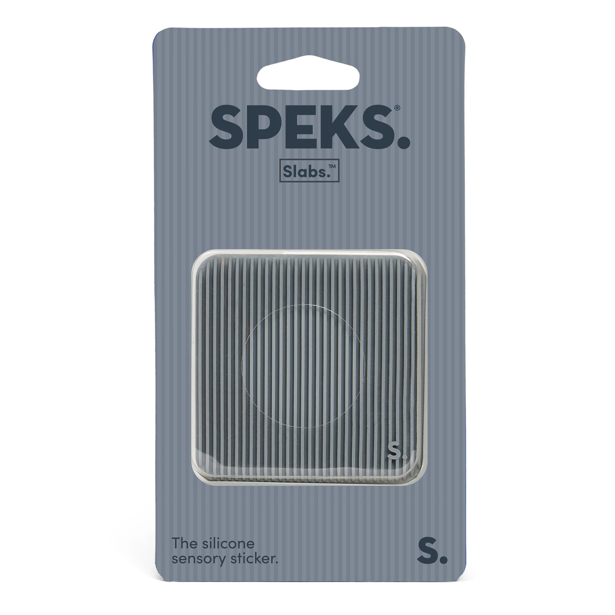 Square Dark Grey Groove Slab Sensory Sticker by Speks