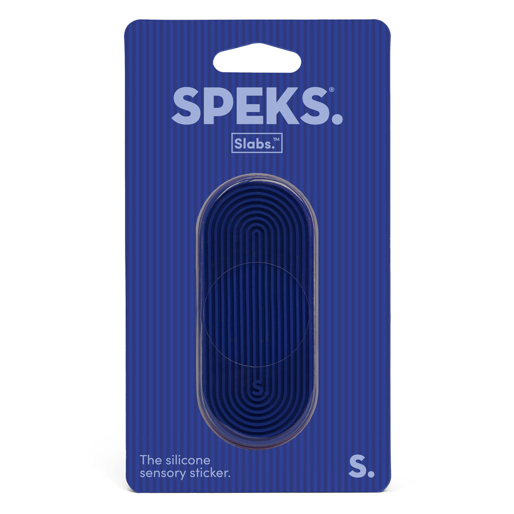 Tab Navy Groove Slab Sensory Sticker by Speks