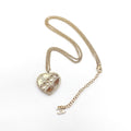 Chanel Heart Diamond Chain 18K Gold Necklace