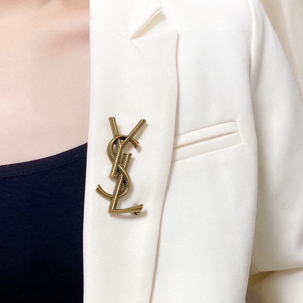 YSL Classic 18K Gold Brooch