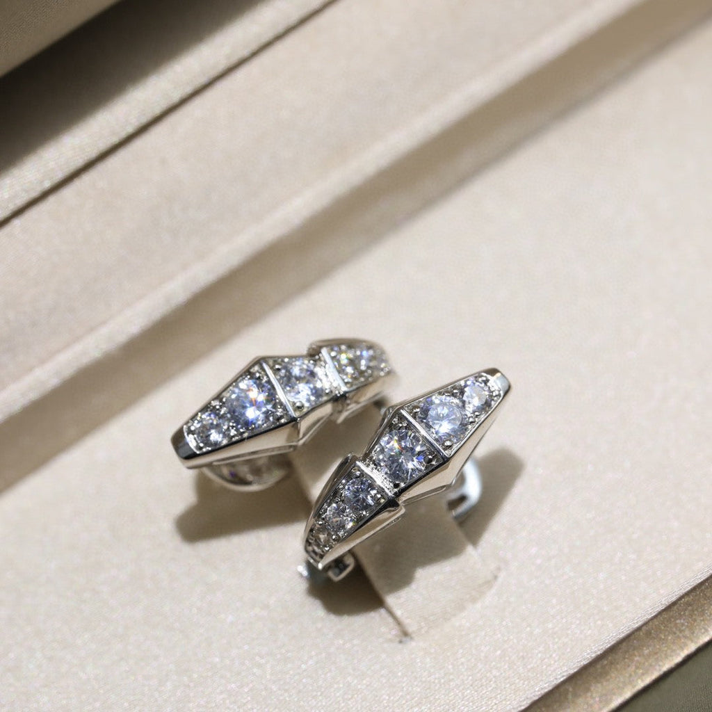 Bvlgari Serpenti Diamond 18K Gold Earrings