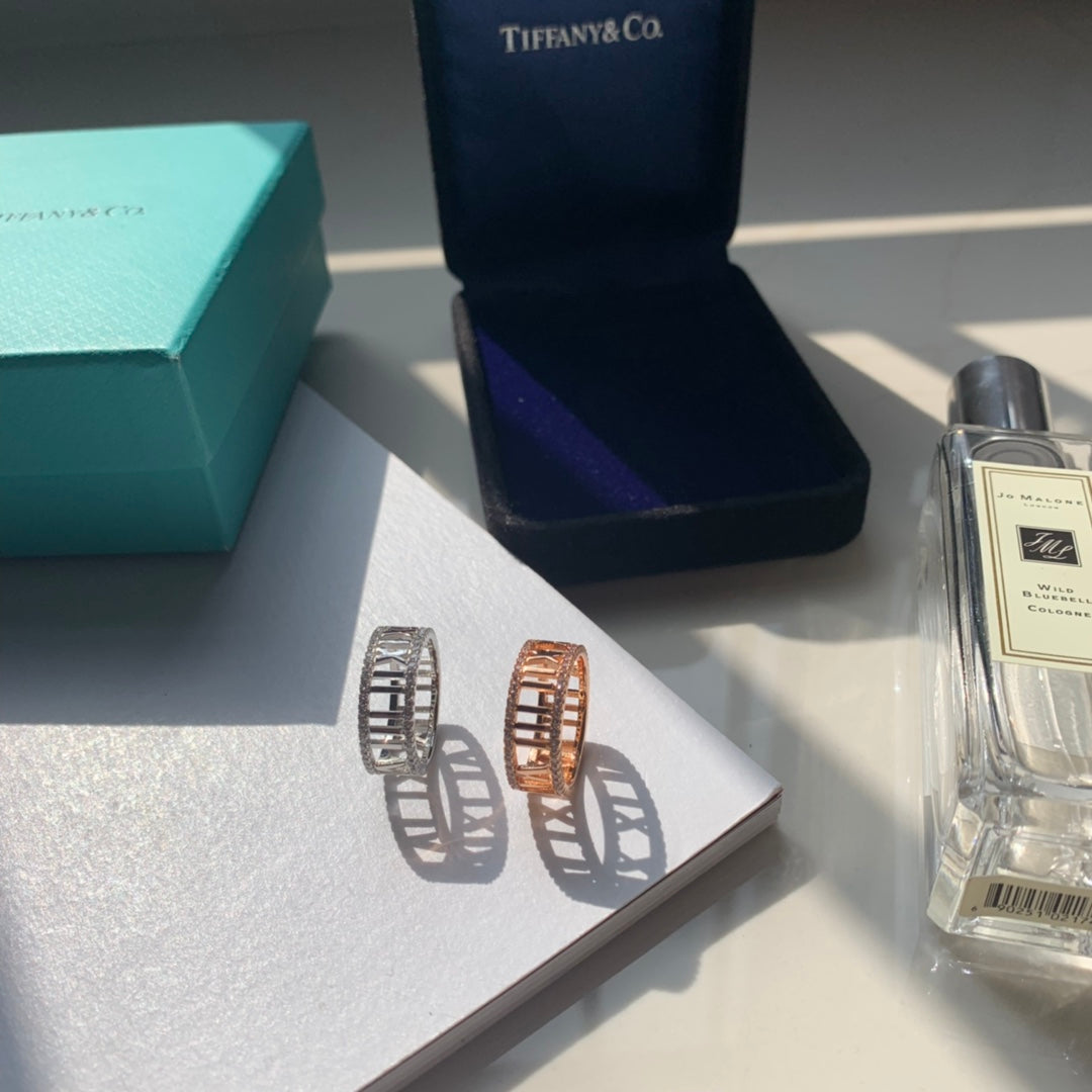 Tiffany Atlas Open Diamond 18K Gold Ring