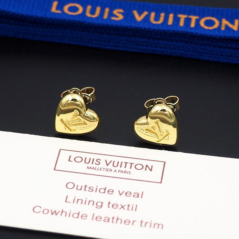 Louis Vuitton Heart 18K Gold Earrings