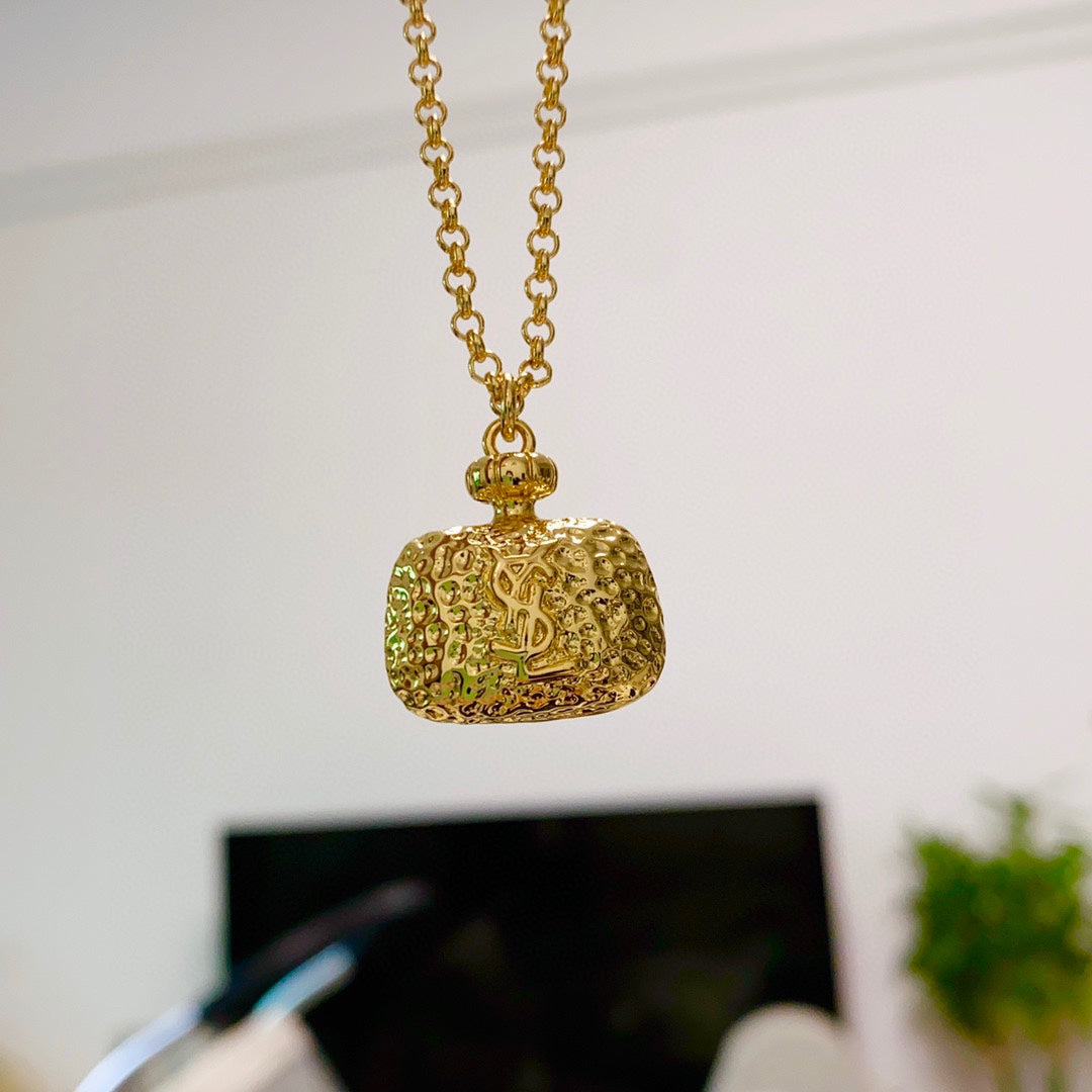 YSL Bag Pendant 18K Gold Necklace