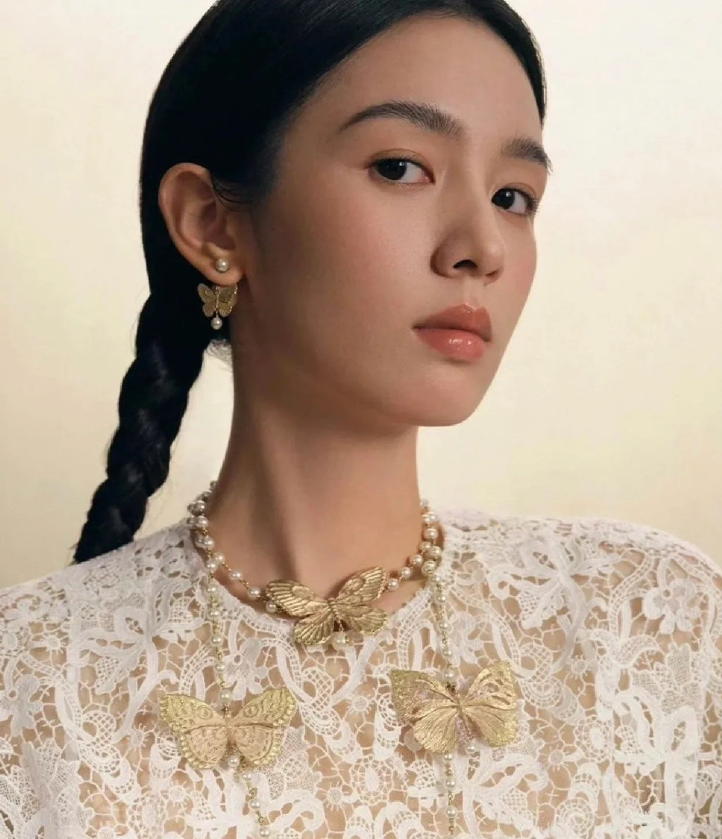 Dior Butterfly Choker 18K Gold Necklace