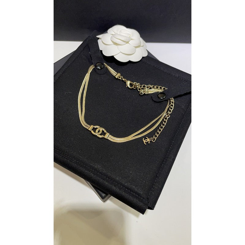 Chanel Gold Choker Chain 18K Gold Necklace