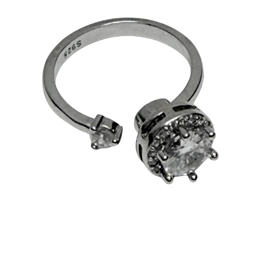Mira Fidget Ring -  Adjustable Sterling Silver Spinning Diamante for Anxiety and Sensory Support