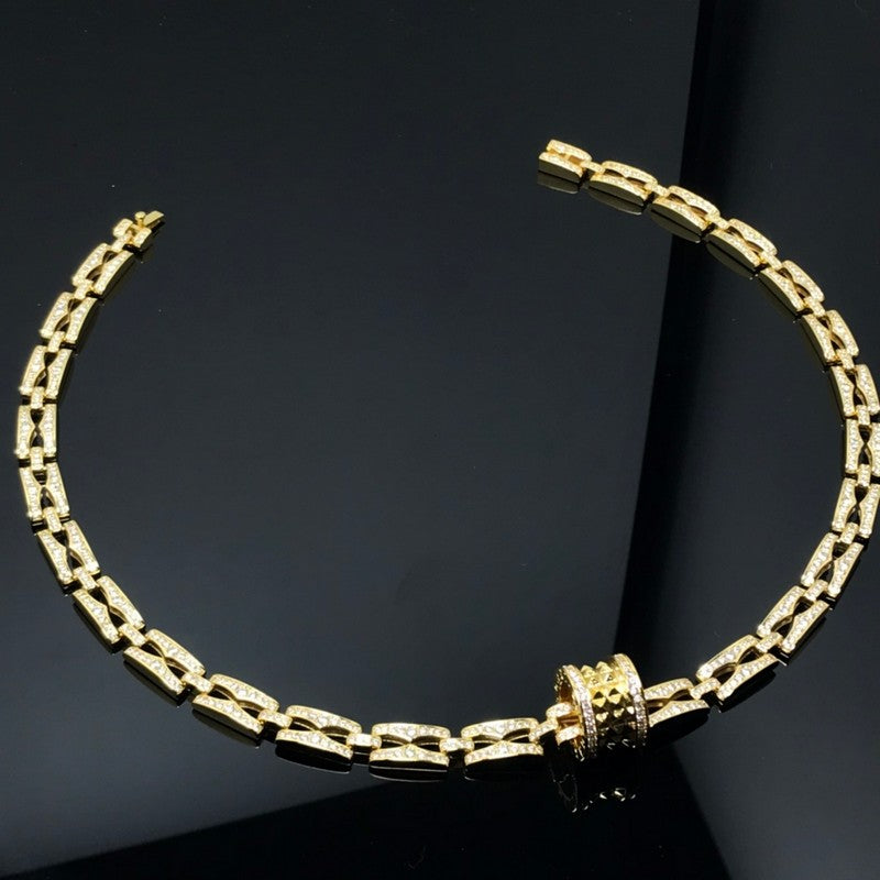 B.zero1 Diamonds Chain Link 18K Gold Necklace